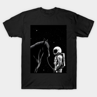 Space man with hourse Illustration: Artwork T-Shirt